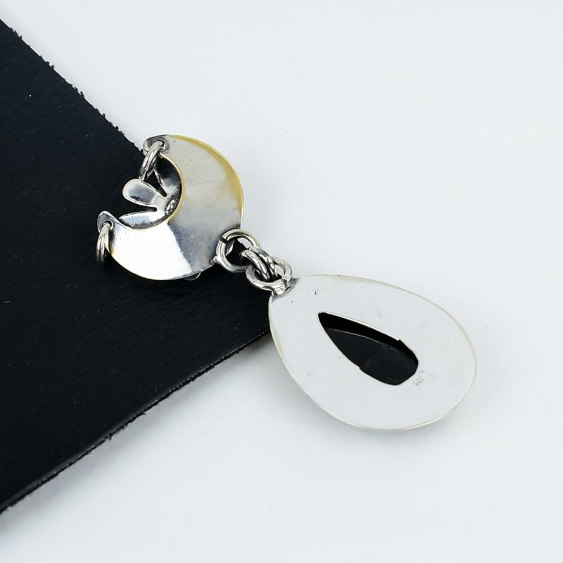 Natural Black Onyx Gemstone Pendant 925 Sterling Silver- Handmade Design, Everyday Wear Jewelry, Unique Black Spinel Pendant Mother's Day Gifts