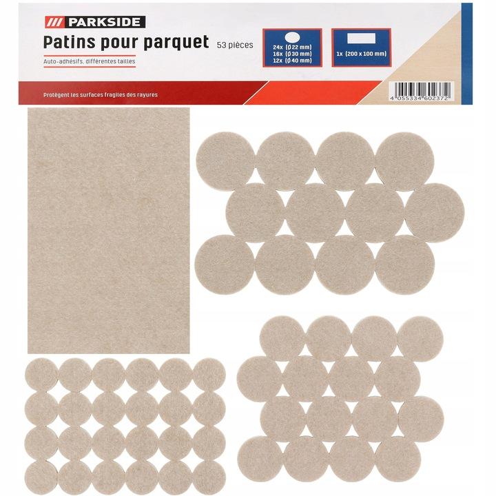 Felt Furniture Pads Set of 53 Beige Self-Adhesive Parkside