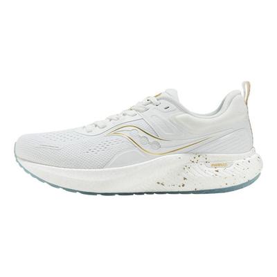 Surge 2 Zapatillas de Running Ligeras Cómodas Antideslizantes Duraderas de Caña Baja para Maratón Unisex Zapatillas de Running Blanco Gris S28193-1