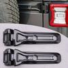 Set Heckklappe Ersatzradhalter Scharnier Verkleidung Schwarz Karbonfaser-Textur Kunststoff Passend für Jeep Wrangler JL 2018-2024