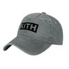 Kith Logo Washed Cotton Baseball Cap Classic Fit Unisex Design Black Color Durable Fabric Comfortable Wear Everyday Style