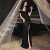 Sexy Night Dress, Evening Dress with Sleeves, SPA Foot Massage K-song Club, Soft Massage Technician, Working Clothes Look Thin