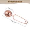uxcell 1-Piece Snap Tea Ball Infuser with Handle, Loose Tea Steeper, Stainless Steel Tea Strainer for Loose Leaf Tea, Rose Gold