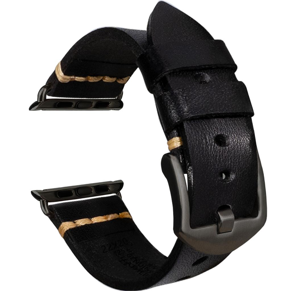 Anwendbar auf Urtla Apple Watch Armband Apple78Se Handgefertigt Retro Erste Schicht Echtes Rindsleder 49mm Uhrarmband