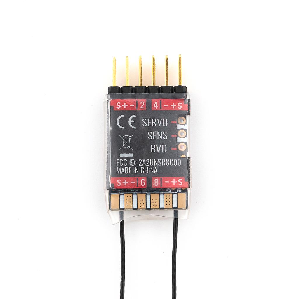 FLYSKY FS-SR8C Receiver 8 Channels 2.4G Receiver with Dual Antenna for Remote Control Fixed Wing