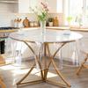 Clear Round Tablecloth Plastic Table Protector Waterproof Oil-Proof Table Cover PVC Table Cloth for Round Table Home Parties