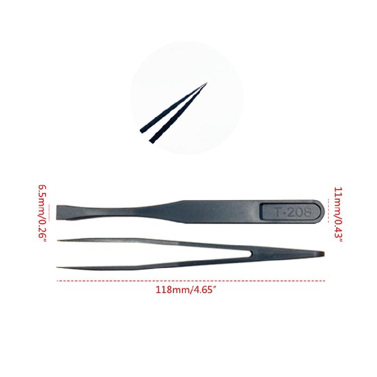 Electronics DIY Repair Tool Precision Tweezers Set Carbon Fiber for Craft
