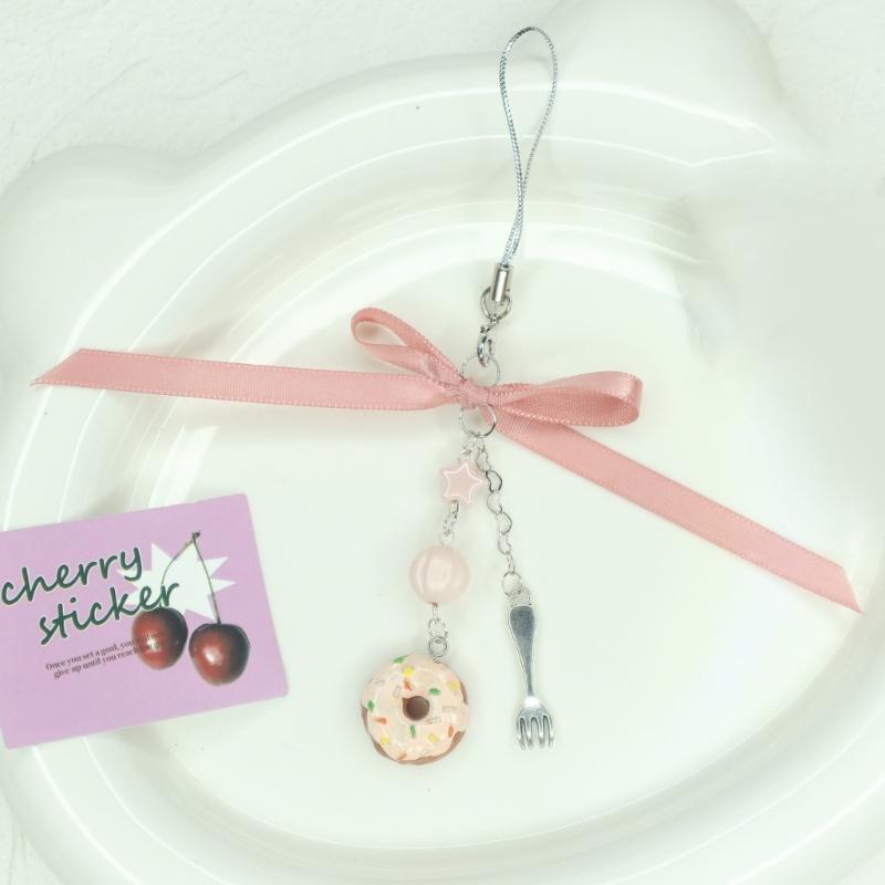 Stylish Mobile Phone Chain Handmade Beaded Keyring Pendant Fashionable Key Chain Practical Phone and Bag Accessory