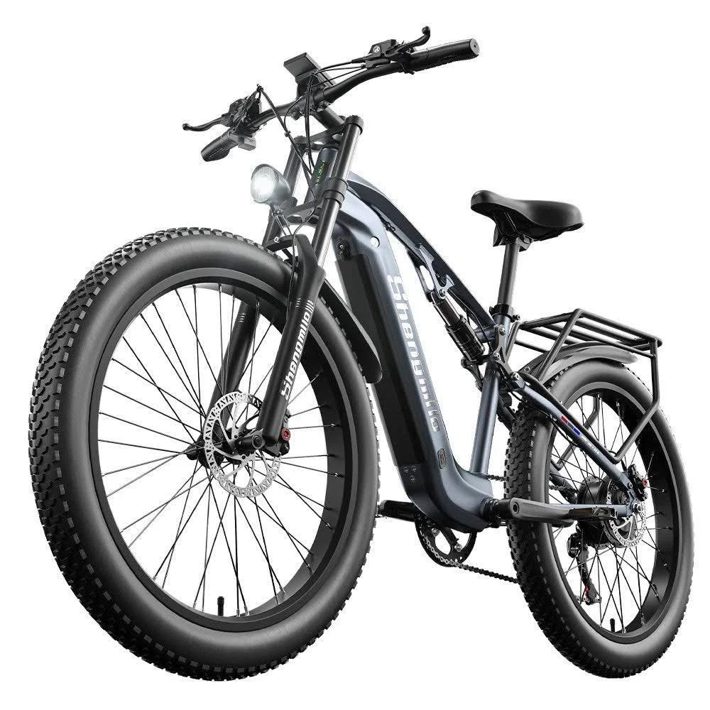 Shengmilo MX05 City Road Electric Bike with Rear Rack, 500W(1000W Peak), 48V17.5Ah, 42km/h, Shimano 7-Speed, Disc Brakes, 26" High-speed Tires E-Bike