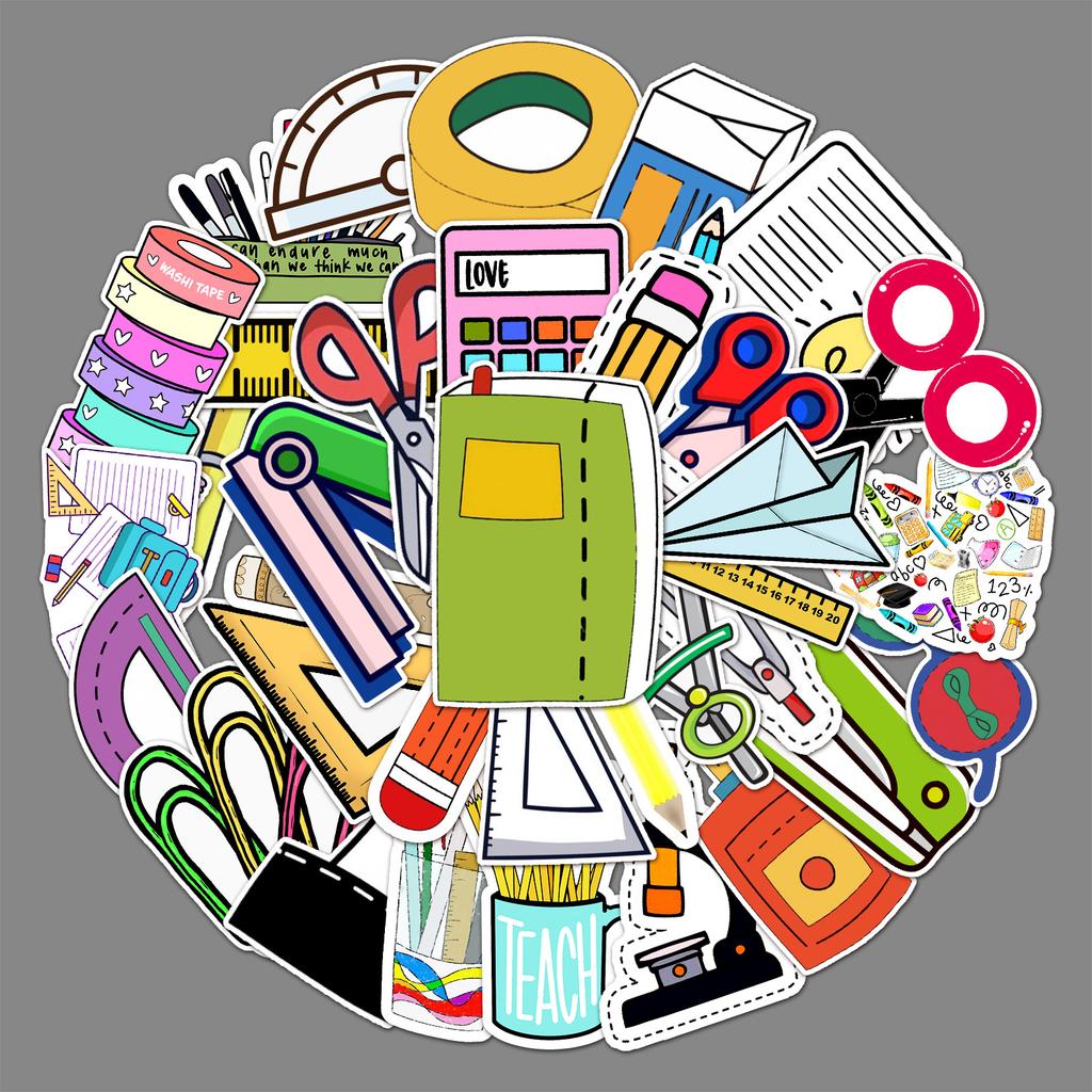 50 Cartoon Personalized Stationery Set DIY Decorative Scooter Motorcycle Suitcase Car Body Stickers