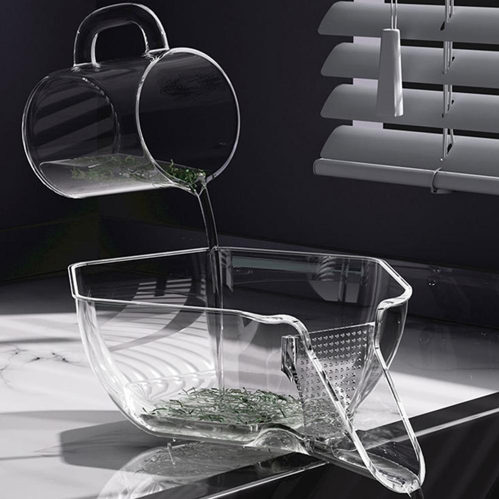 2Pcs Multi-functional Drain Basket Plastic Drainer Food Basket Vegetables Fruits Pasta