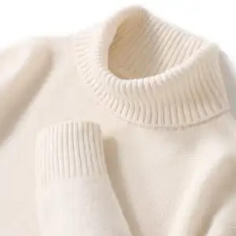 

Водолазка Чоловічий Кашеміровий Светр Осінньо-Зимовий Потовщений Вільний В язаний Високоякісний Базовий Все-кашемір M білий