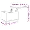813412 vidaXL Table basse Gris 40x50x35 cm Bois massif de pin