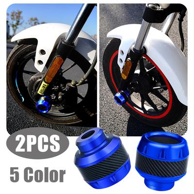 Universel 2 Pièces Alliage d'Aluminium Motos Protecteur de Chute Explosion-proof Curseur de Cadre Coupes de Fourche Avant Curseurs Chute