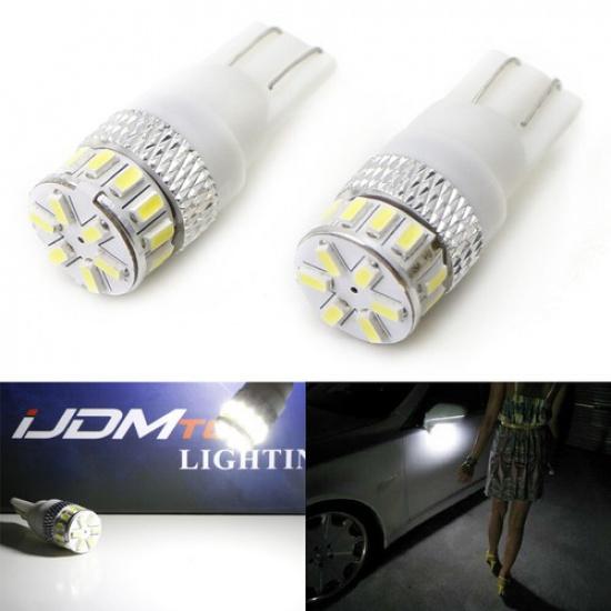 (2) Ксеноновый белый 168 2825 18-SMD T10 Светодиодные лампы Для подсветки луж под зеркалом