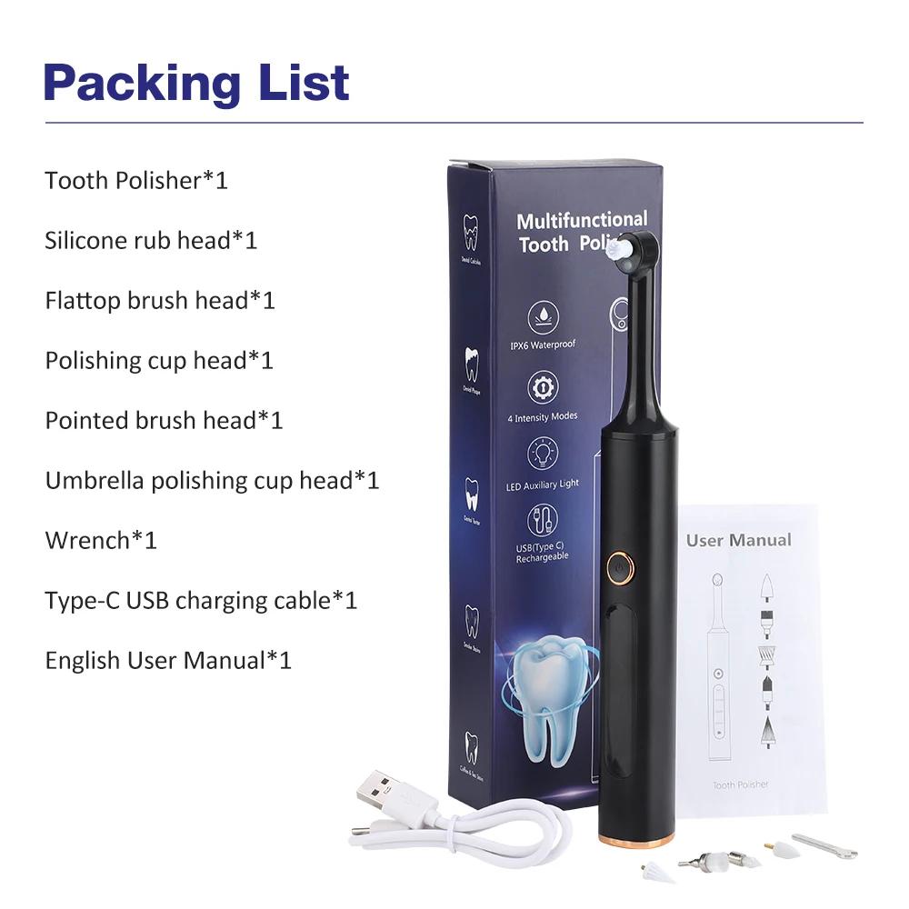 Xiaomi Electric Dental Cleaner Reduce Tartar Plaque Calculus Polisher Oral Cleaning Machine LED Polisher USB Rechargeable Oral Care