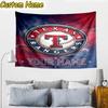 Custom Name Baseball Rangers Map Tapestry Room Decoration Wall Hanging for Living Room Bedroom, dormitory, Birthday and Christmas gifts