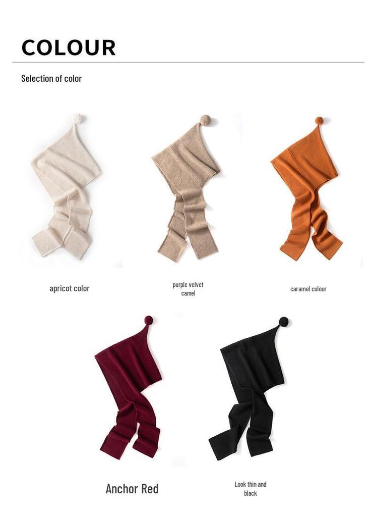 Women's Cashmere Knit Hat & Scarf Set - Stylish, Versatile, Warm Neck Protection Accessory