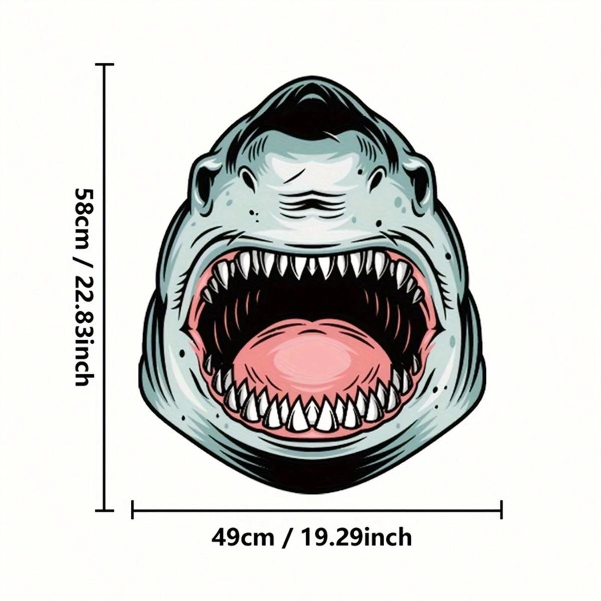 

Creative Shark Carpet Comfortable Soft Washable Bedside Rug Bathroom Foot Mat Room Decoration Floor Mat Home Decor 49x58cm 19.3x23inch