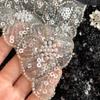 Summer Women Sweet Peter Pan Collar Black Sequined Diamonds Button Mini Short Fairy Princess Party Dresses
