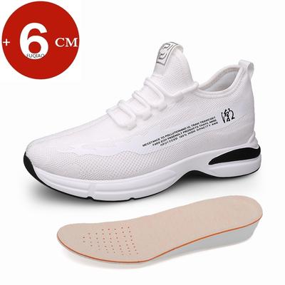 Summer Men 6cm Height Increasing Mesh Casual Shoes Lightweight Comfortable Breathable Non-Slip Wear-Resistant Elevator Sneakers