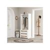 Wardrobe - MUVOE - 1 Door - 3 Drawers - Bohemian Style - Height 180 Cm