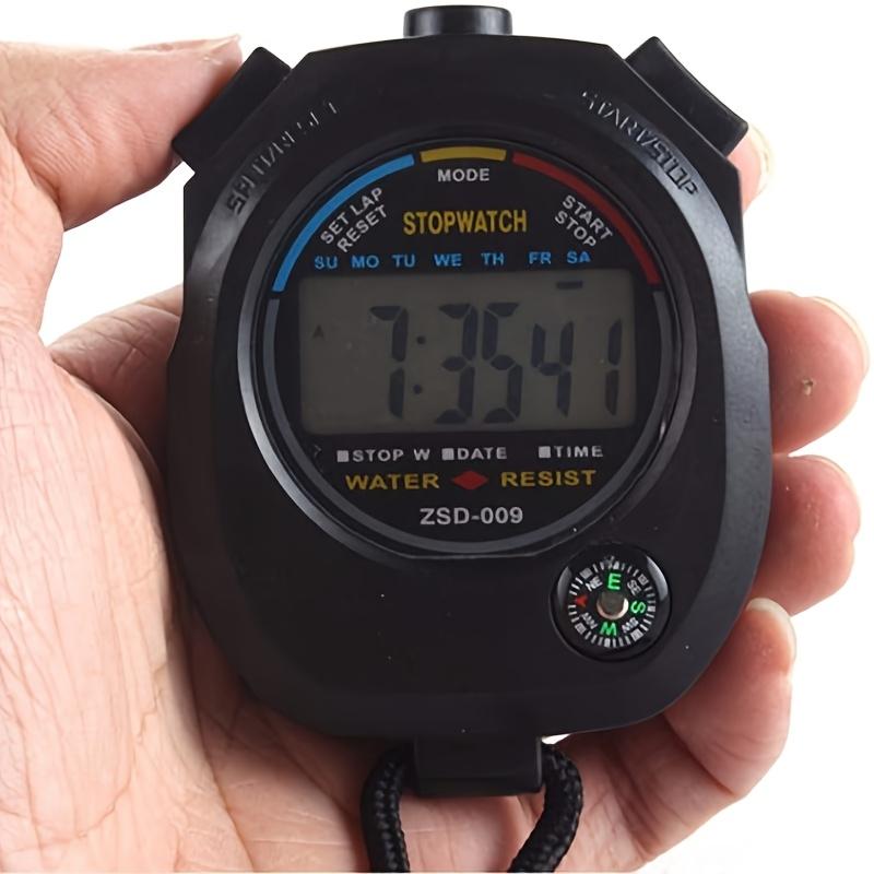 Elektronische Digitale Sportstoppuhr, Multifunktionsgerät mit großem Display, Datums- und Uhrzeitfunktion sowie Alarmfunktion, Geeignet für Sporttrainer