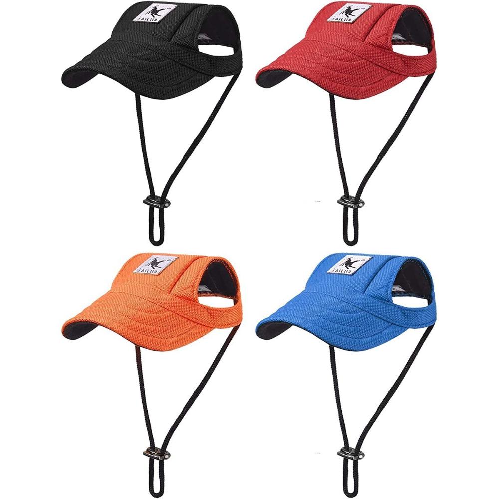 Summer with Ear Holes Headdress Puppy Sunbonnet Baseball Cap Sun Protection Dog Visor Hats