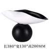 Creative Spherical Black White Tray Resin Handicraft Floral Vase Desktop Storage Tray Decorative Geometric Ornaments Home Decor
