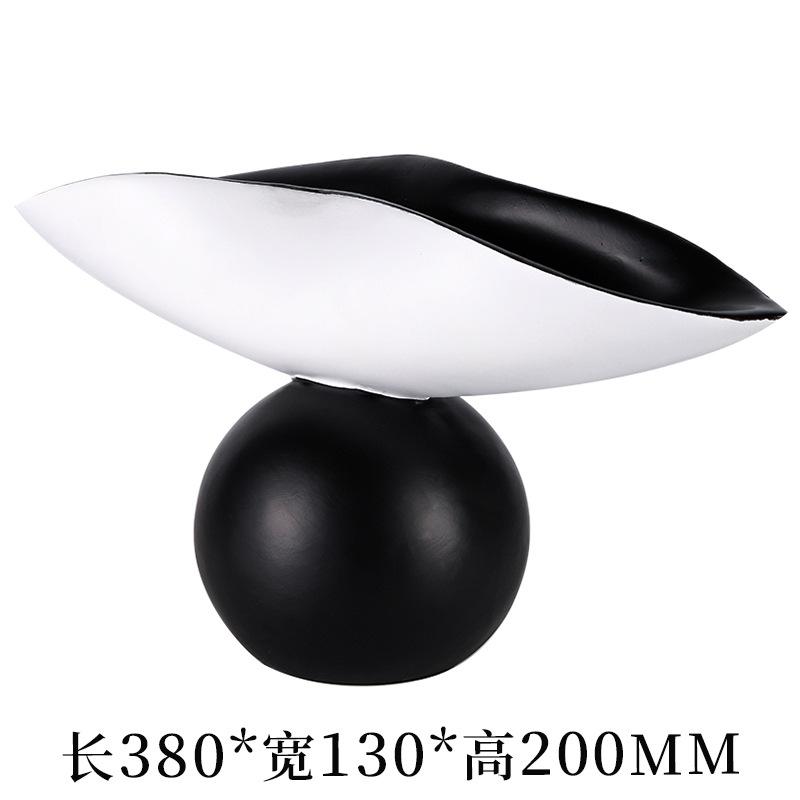 

Creative Spherical Black White Tray Resin Handicraft Floral vase Desktop Storage Tray Decorative Geometric Ornaments Home Decor чёрный