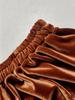 Jupe Rétro Volants Velours Doré Grande Taille Automne/Hiver 2025 - Style Européen & Américain pour Femmes