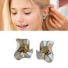 Elegant Flower Studs Earrings Fashion Ear Pin Metal Ear Studs Statement Earrings Creative Ear Jewelry for Woman Girl