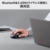 SANWA SUPPLY Bluetooth Wireless Mouse Tilt and Side (with High-speed Scroll, Wheel, Wheel) MA-WBIRS635BK