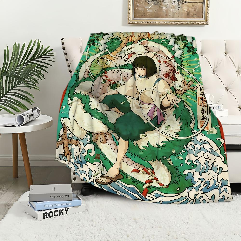 Flannel warm comfort style  romance soft plush blanket retro for sofa Japanese living room Classic office bedroom travel gift