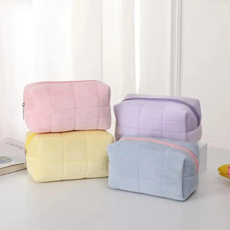 Semplice Borsa per Trucco Cuscino Borsa Portapenne Alto Livello di Aspetto DONNA Grande Capacità Borsa Cuscino Borsa Portaoggetti Portatile