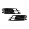 2PCS Front Bumper Foglight Cover Grill 4G0807647T94 4G0807648T94 Fit A6 C7 2014-2018 Black Chrome