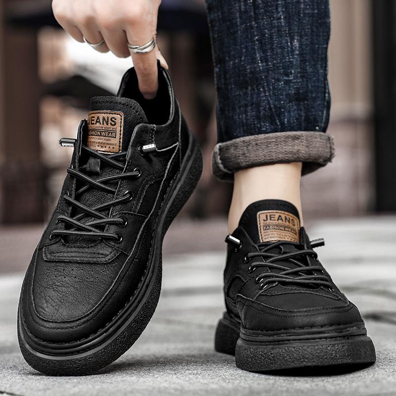 Pantofi sport pentru bărbați, stil clasic, casual, din piele, cu lace-up, confortabili, pentru conducere, all-match