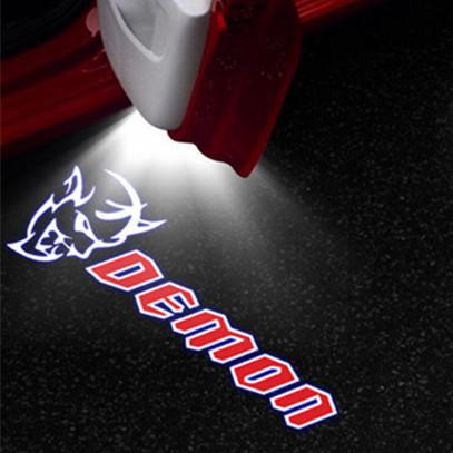 2Pcs LED puddle warning show bulb tools Accessories For Dodge Challenger 2008-2019 SRT Demon 2013-2019 Car Door Welcome Lights ZZ9