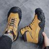 Fashion Men Safety Boots Work Boots Men's Waterproof Desert Ankle Men Outdoor Boots Work Safety Shoes Climbing Hiking Durable Shoes 47