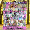 Equestria Girls Characters Collection Poster Personalized Outdoor Blanket Customize Text Warmthful Decor For Picnics Outdoor Travel And Camping Sofa