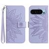 HT04 For Google Pixel 9/Pixel 9 Pro Case Sunflower Leather Phone Cover with Wallet Stand