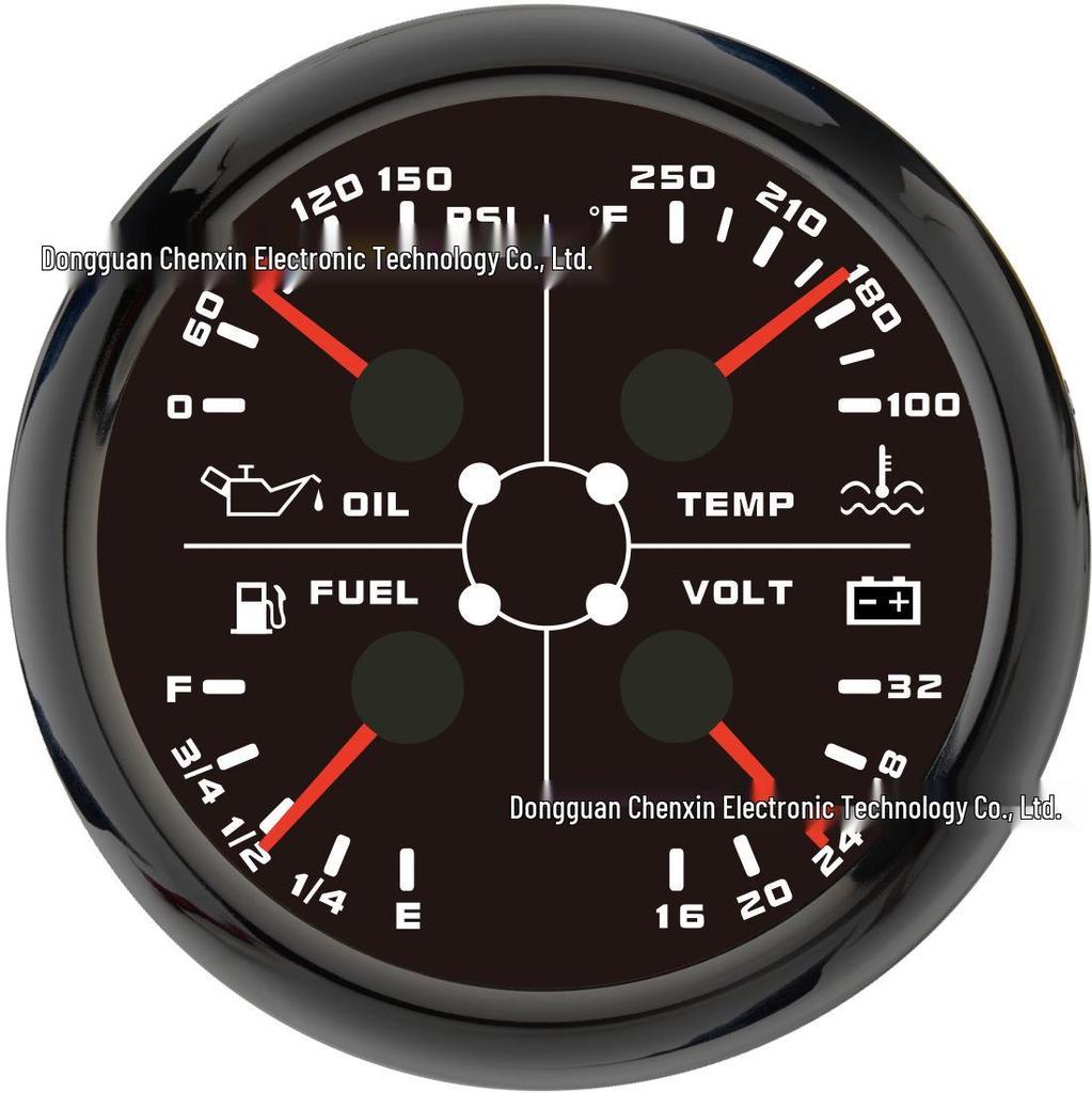 85mm Multi-Function Gauge: Voltmeter, Water Temp, Oil Level & Pressure
