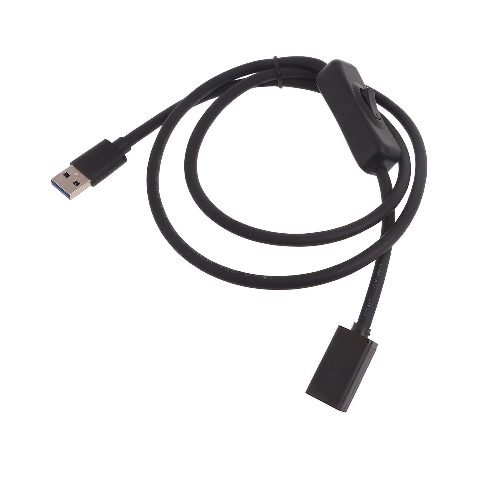 

Straight-headed USB3.0 Extension Cable Cord with On Off Switch Support Data Transfer & Power Supply for USB Fan/U disk 2M