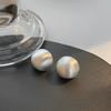 Vintage Exaggerated Personality Round Matte Stud Earrings for Women Temperament Enfashion Korea Earring Jewelry Accessory Gift