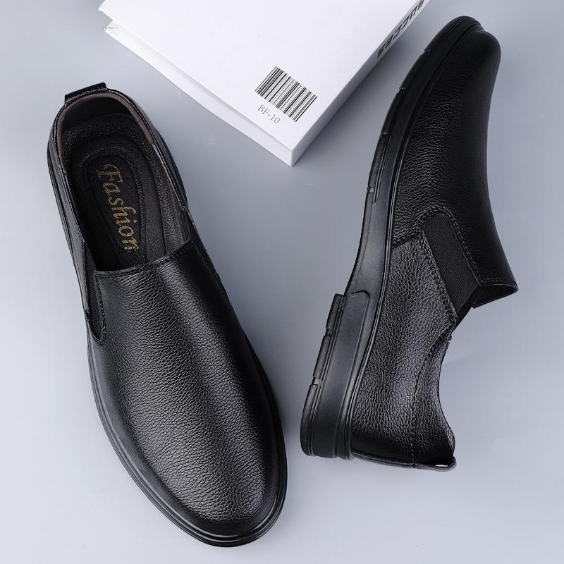 Fashion Mens Autumn Winter Casual Leather Business Shoes Male Classic Comfortable Loafers Fashion Simple Men Slip on Flat Designer Shoes