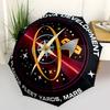 Nova Development Utopia Planitia Fleet Yards, Mars Space Badge Pin Umbrella, Portable 3 Fold Compact Umbrella for Men & Women,S178