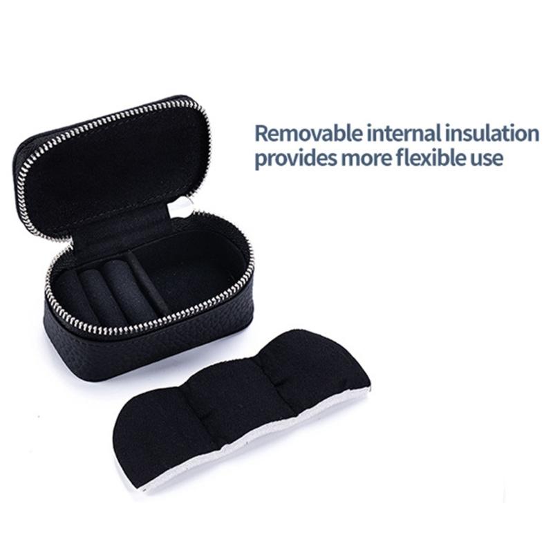 PU Leather Miniature Jewelry Storage Case Portable Design Travel Organiser For Earrings Rings And Necklaces