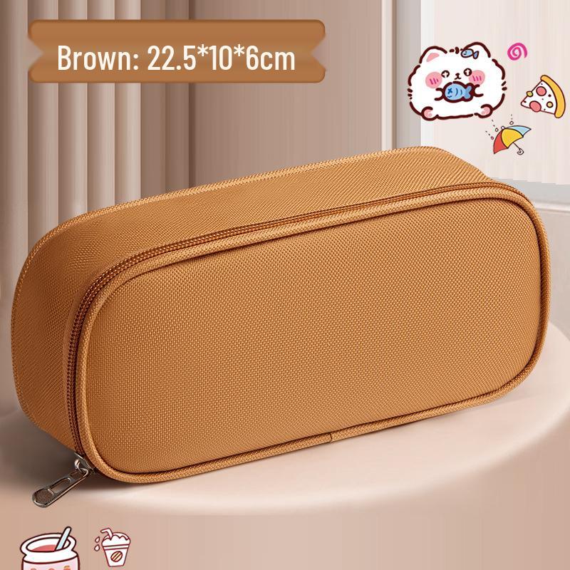 Double Layer Cartoon Pencil Case for Students - Large Capacity, High-Quality Print