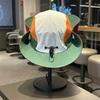 Mori Contrasting Color Sunscreen Bucket Hat Men and Women Summer Hiking Hiking Hat Casual Versatile Fishing Shading Basin Hat