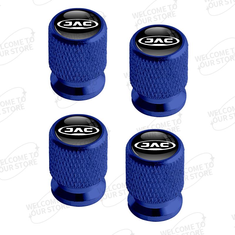 Aluminum For JAC E3 E5 E6 E7 EX5 J3 J5 J6 H1 H3 H5 L9 ES6 V8 V9 Logo 4pcs Car Decor Wheel Tire Valve Caps Stem Cover Accessories